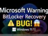 Microsoft ยืนยันพบปัญหา BitLocker Recovery หลังอัปเดตแพตช์ Windows รอบล่าสุด Microsoft ยอมรับ อัปเดต Windows เมษายน 2026 ทำเครื่องค้าง BitLocker