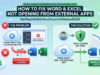 ปัญหาเปิด Word Excel ผ่านโปรแกรมอื่นไม่ได้ ส่งผลกระทบผู้ใช้ Windows จำนวนมาก แผนภาพอธิบายสาเหตุปัญหาเปิด Word Excel ผ่านโปรแกรมอื่นไม่ได้ ซึ่งเกิดจากระบบความปลอดภัย (Protected View) บล็อกการเข้าถึงไฟล์ พร้อมแสดงวิธีแก้ไขปัญหาด้วยการตั้งค่าโฟลเดอร์ที่ปลอดภัยใน Trust Center (Trusted Locations)