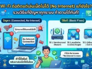 Wi-Fi ต่อติดแต่เล่นเน็ตไม่ได้ (No Internet) แก้ยังไง? รวมวิธีแก้ทุกระบบ